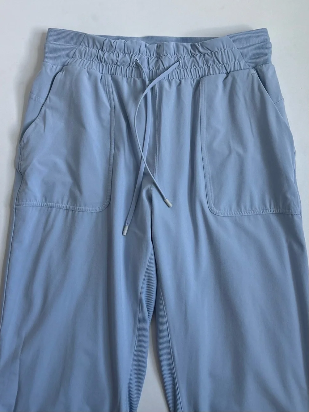 Lululemon Beyond The Studio Crop Pants Blue Linen Size 8